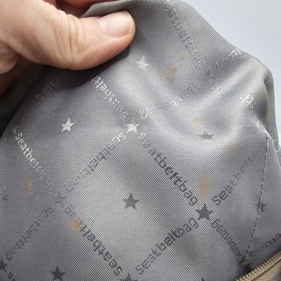 Harveys | Y2K tan beige woven seat belt strap mini shoulder bag purse - Picture 12 of 13